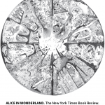 circular composition recounting Alice in Wonderland