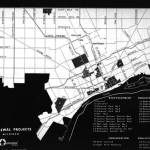 A map of Detroit - showing the spokes and grid design of the roads through the city