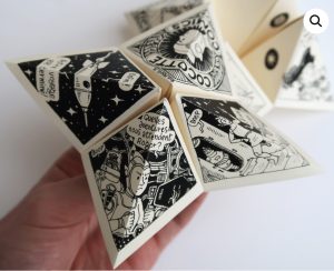 Image of folding paper comic