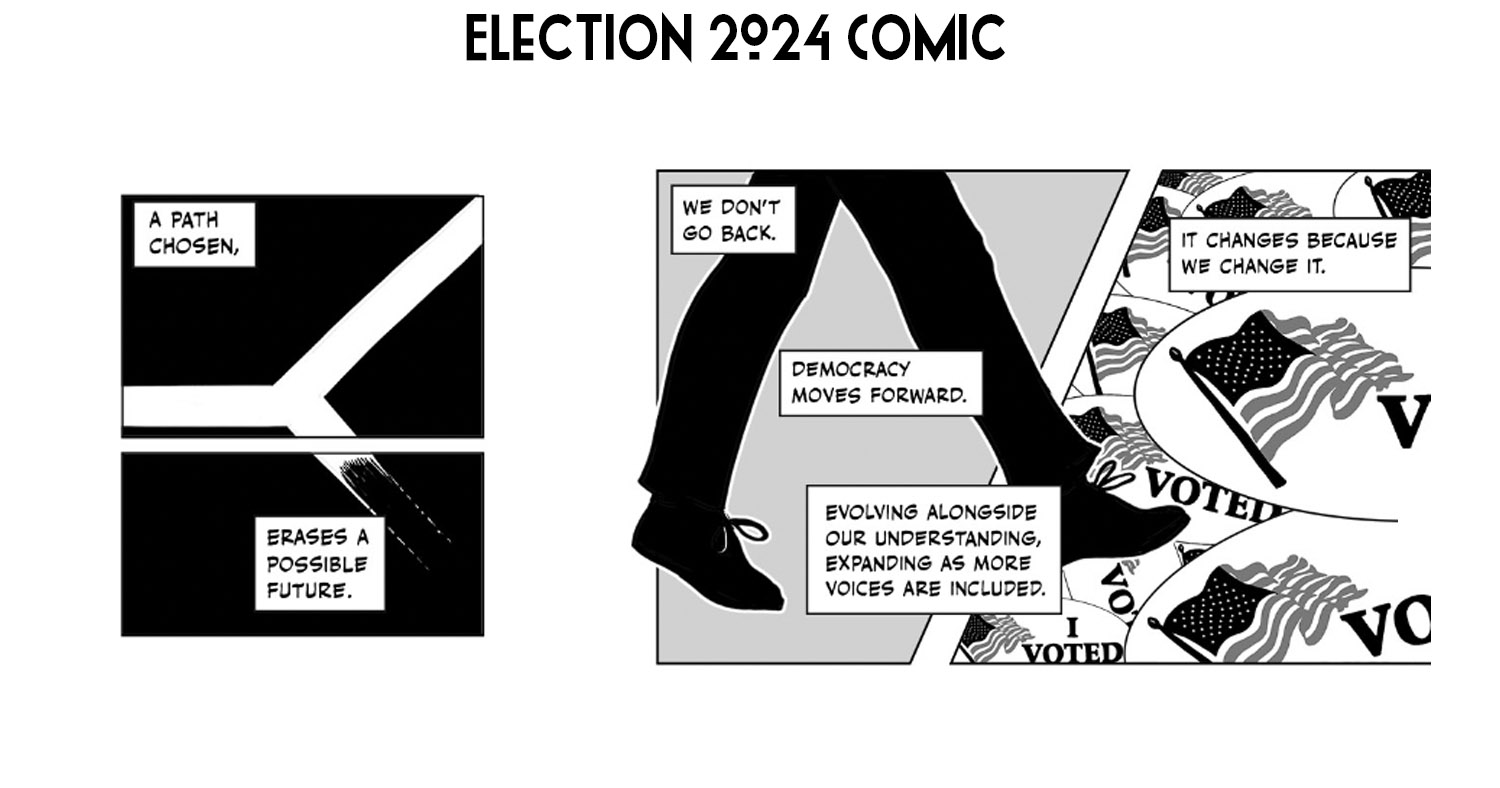 excerpts from the comic inside