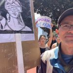 selfie of me marching with my sign