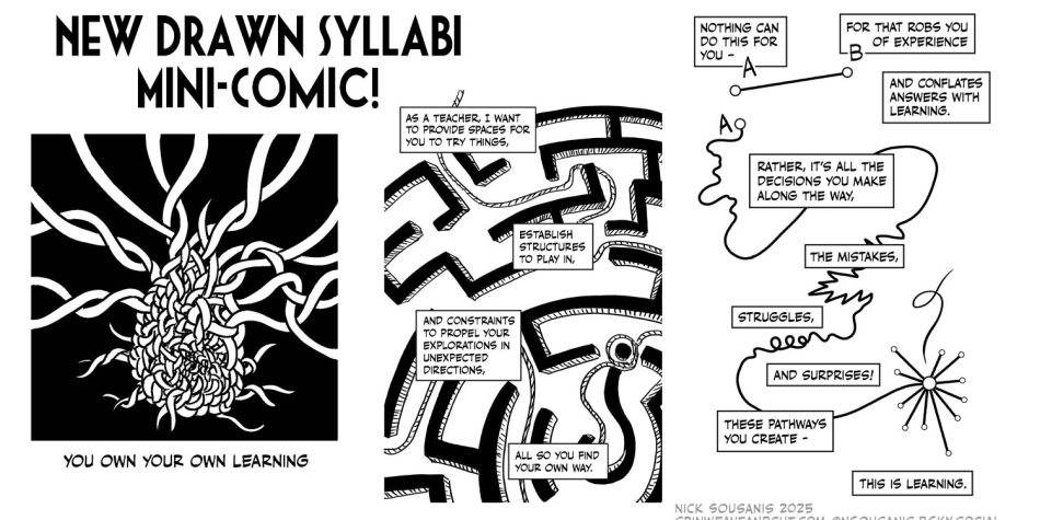 SWC cover 2025 syllabi images from a mini comic