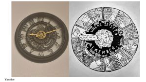 photo of architectural feature alongside comic made using that feature as basis for layout