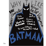 sketches of student's favorite hero and why