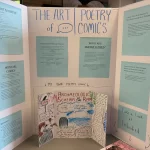 trifold poster discussing poetry comics