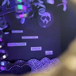 a look into that box through the left eye - dark imagery purple light