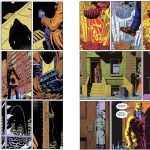 9-panel pages from watchmen with some smooshing - double panels in each row on the right page