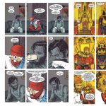 two pages from mister miracle drawn by Mitch Gerads - all 9-panel and dialogue