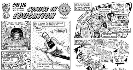 SWC cover 2026 Comics Ed syllabus small excerpts from the minicomic on comics in education